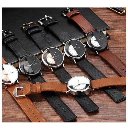 TOMI S8 Series Leather Straps Quartz Fashion Watch for Men