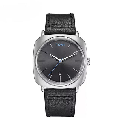 TOMI T-084 Business Men's Watch Quartz Date Leather Straps
